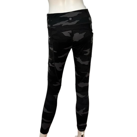 Athleta Womens 405480 Black Camo Leggings - Picture 3 of 5